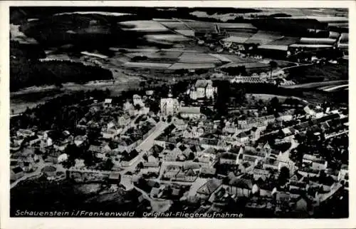 Ak Schauenstein im Frankenwald, Blick auf den Ort, Fliegeraufnahme