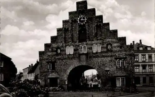 Ak Flensburg in Schleswig Holstein, Nordertor, Wanduhr