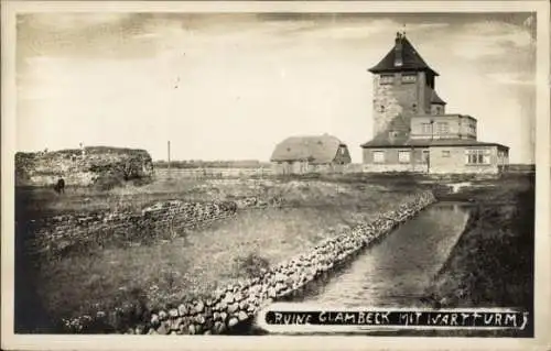 Foto Ak Burg auf der Insel Fehmarn, Ruine Glambek, Glambeck, Wartturm