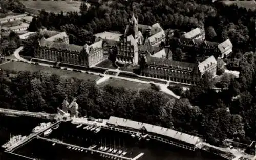 Ak Mürwik Flensburg in Schleswig Holstein, Marienschule, Luftaufnahme