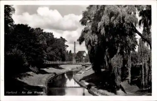 Ak Herford in Westfalen, Werre, Brücke