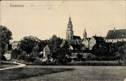 Ak Crailsheim in Württemberg, Kirche, Häuser