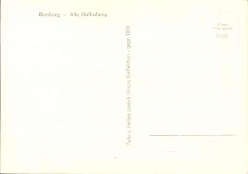 Ak Bamberg in Oberfranken, Alte Hofhaltung