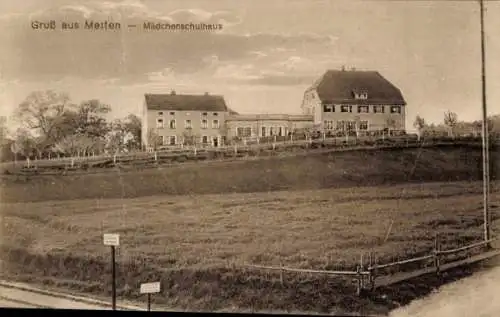 Ak Metten an der Donau Niederbayern, Mädchenschulhaus