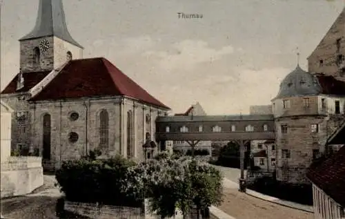 Ak Thurnau in der Fränkischen Schweiz Bayern, Teilansicht, Kirche