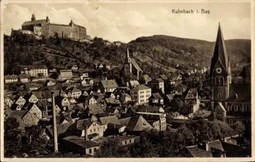 Ak Kulmbach in Oberfranken, Teilansicht, Kirchturm