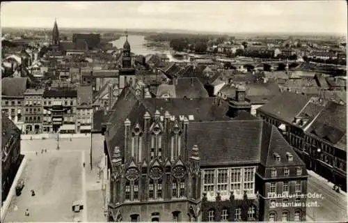 Ak Frankfurt an der Oder, Gesamtansicht, Rathaus