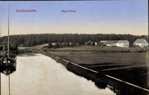 Ak Zechlinerhütte Stadt Rheinsberg in der Mark, Jagow-Kanal