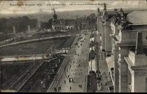 Ak Brüssel Brüssel, Ausstellung 1910, The Gardens, Palais de Belgique