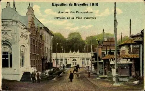 Ak Bruxelles Brüssel, Weltausstellung 1910, Pavillon der Stadt Antwerpen