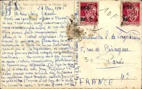 Ak Algier Algier Algerien, Parc de Galland, Museum