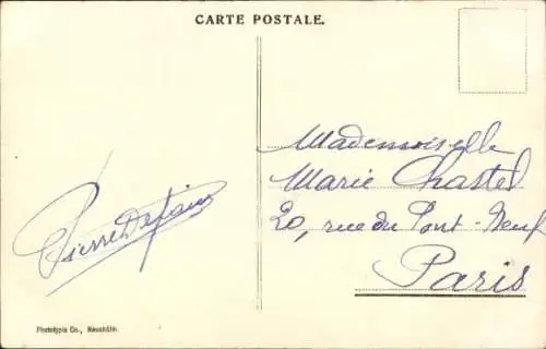 Ak Genève Genf Schweiz, Stadtansicht im Winter, Rhone-Brücke der Coulouvrenière  