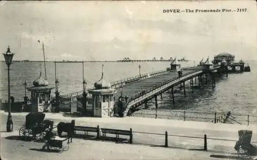 Ak Dover Kent England, Promenade Pier