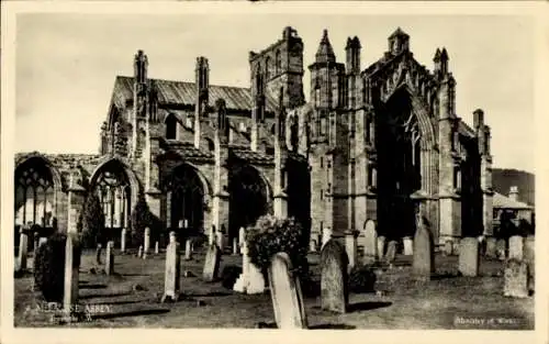 Ak Melrose Schottland, Melrose Abbey