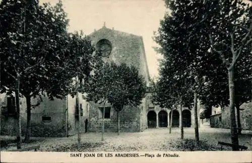 Ak Sant Joan de les Abadesses Gerona Katalonien, Placa de l'Abadia