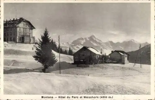 Ak Montana Kanton Wallis, Hotel du Parc, Weisshorn