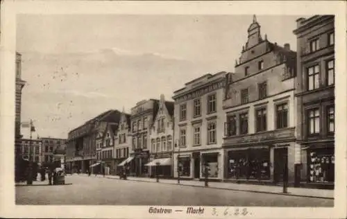 Ak Güstrow in Mecklenburg, Markt