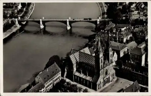 Ak Basel Stadt Schweiz, Münster, Wettsteinbrücke