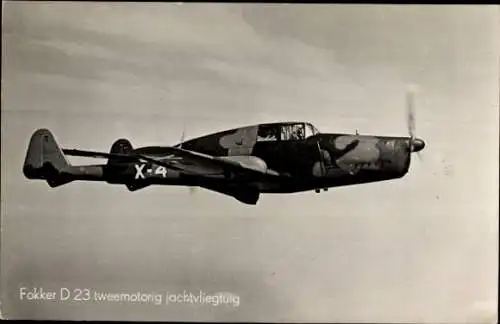 Ak Niederländisches Militärflugzeug, Fokker D 23