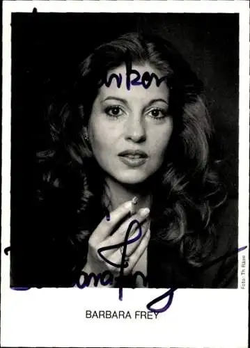 Ak Schauspielerin Barbara Frey, Portrait, Autogramm