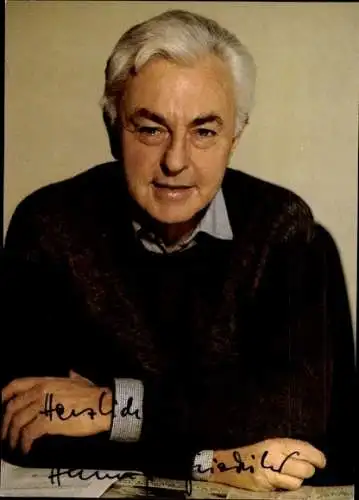 Ak Schauspieler Hanns Joachim Friedrichs, Portrait, Autogramm