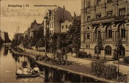 Ak Kaliningrad Königsberg Ostpreußen, Schlossteichpromenade