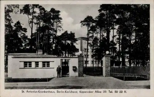 Ak Berlin Lichtenberg Karlshorst, St. Antonius Krankenhaus, Köpenicker Allee 39