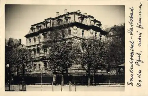 Foto Ak Karlovy Vary Karlsbad Stadt, Hospital