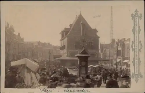 Kabinett Foto Leeuwarden Friesland Niederlande, Marktplatz