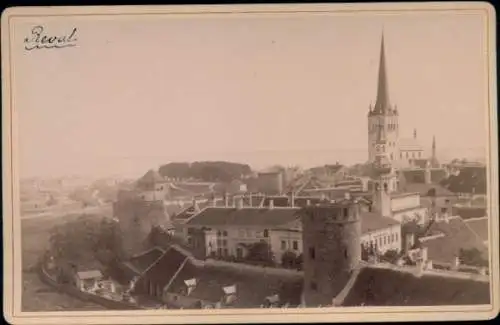 Kabinett Foto Tallinn Reval Estland, Panorama