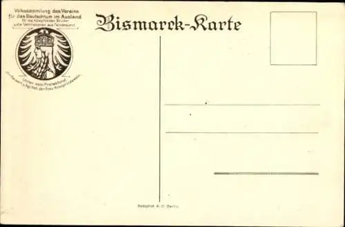 Passepartout Ak Fürst Otto von Bismarck, Herzog zu Lauenburg, Bundeskanzler, 80. Geburtstag