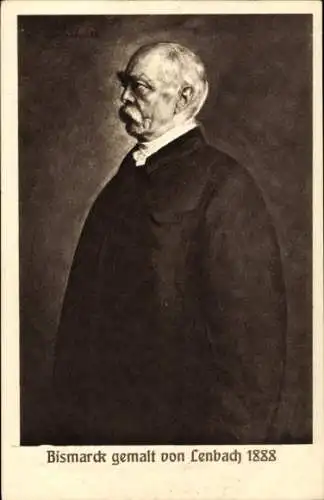 Künstler Ak Lenbach, Fürst Otto von Bismarck, Portrait