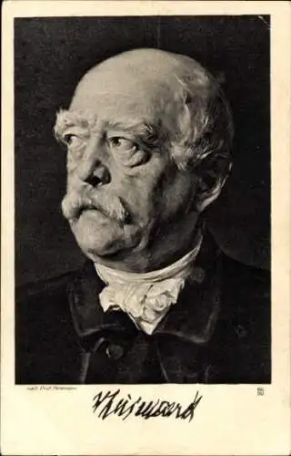 Künstler Ak Petersen, Walter, Fürst Otto von Bismarck, Portrait