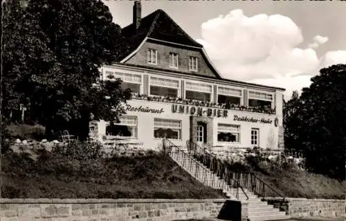 Ak Langscheid am Sorpesee Sundern im Sauerland, Cafe Restaurant Deutsches Haus