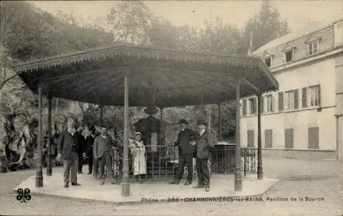Ak Charbonnières les Bains Rhône, Pavillon de la Source