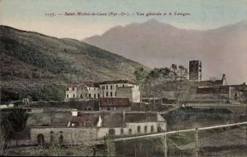 Ak Codalet Pyrénées Orientales, Abbaye Saint Michel de Cuxa, Vue generale, Canigou