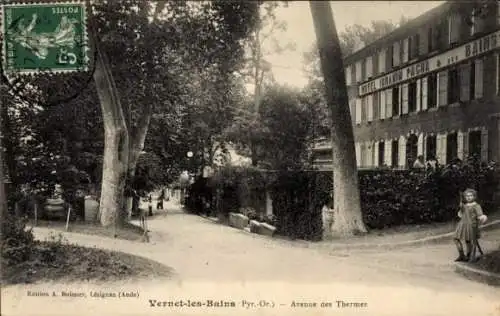 Ak Vernet les Bains Pyrénées Orientales, Avenue des Thermes