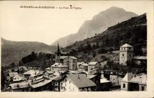 Ak Saint Michel de Maurienne Savoie, La Tour, Kirche