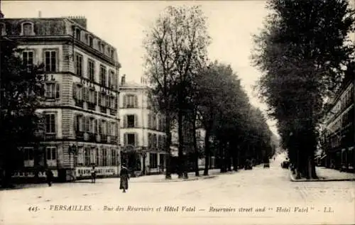 Ak Versailles-Yvelines, Rue de Reservoirs, Hotel Vatel