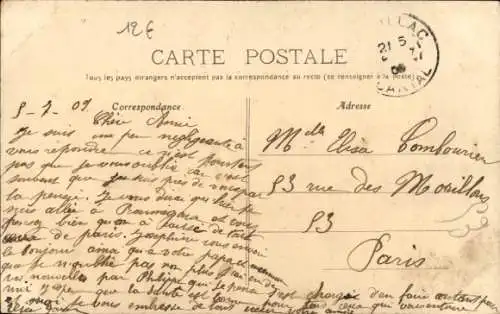 Ak Aurillac Cantal, Place du Square