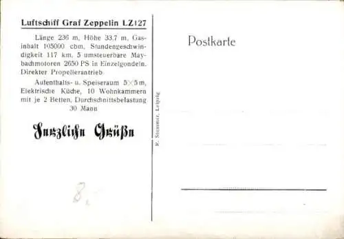 Ak Luftschiff LZ 127 Graf Zeppelin