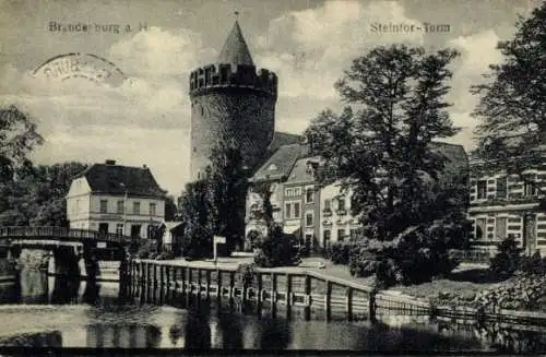 Ak Brandenburg an der Havel, Steintor-Turm