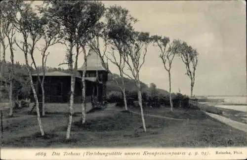 Ak Ostseebad Graal Müritz, Teehaus, Verlobungsstätte des Kronprinzenpaares 04.09.1904