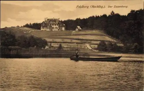 Ak Feldberg in Mecklenburg, Ziegenberg, Boot