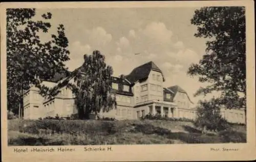 Ak Schierke Wernigerode am Harz, Hotel Heinrich Heine