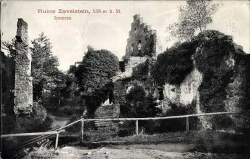 Ak Bad Teinach Zavelstein im Nordschwarzwald, Ruine, Inneres
