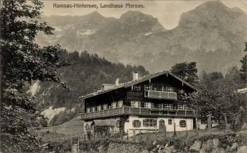 Ak Ramsau im Berchtesgadener Land Oberbayern, Hintersee, Landhaus Marxen