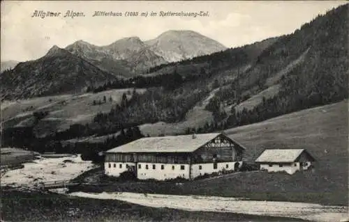 Ak Bruck Bad Hindelang im Oberallgäu, Alpen, Retterschwang-Tal, Mittlerhaus