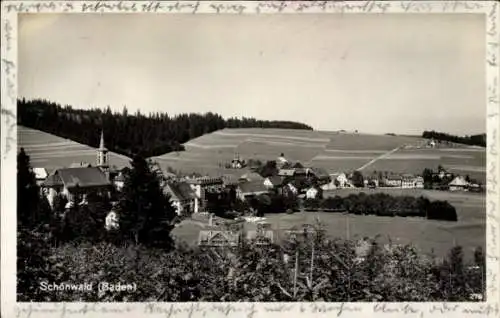 Ak Schönwald im Schwarzwald Baden, Panorama