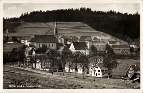 Ak Schönwald im Schwarzwald Baden, Panorama